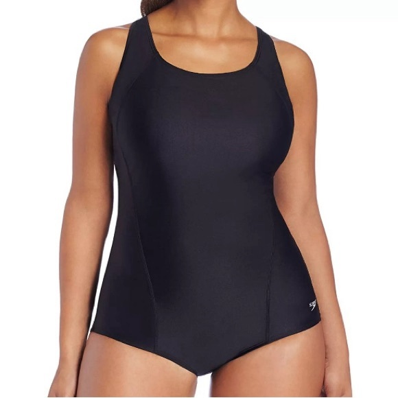 Speedo Womens Racerback Solid One-Piece Powerflex Size 18 Swimsuit - Picture 9 of 10
